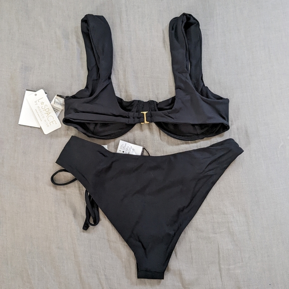 L*Space Tori Amal Bikini Set Black - Picture 2 of 11
